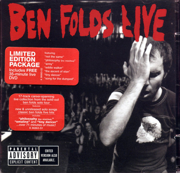 Ben Folds : Ben Folds Live (CD, Album, Exp + DVD-V, Promo, NTSC + Ltd)
