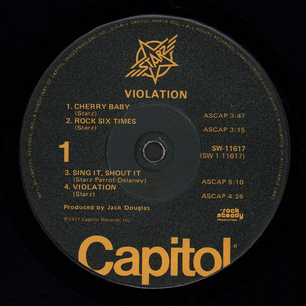 Starz (2) : Violation (LP, Album, Win)