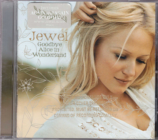 Jewel : Goodbye Alice In Wonderland (CD, Album, Promo)
