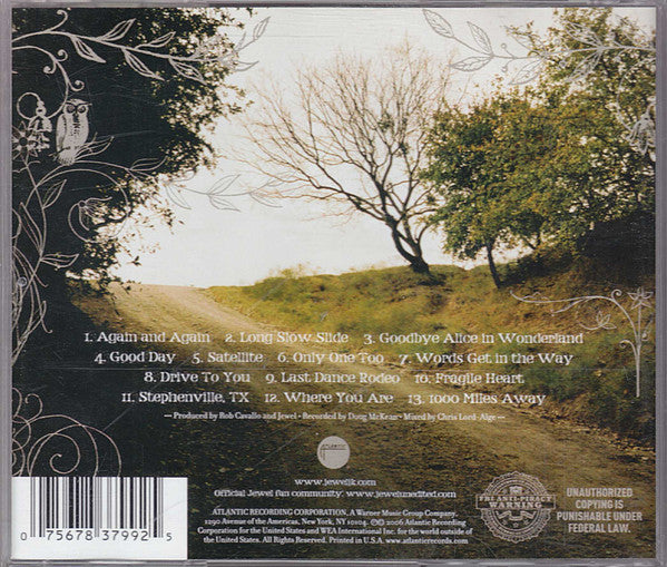 Jewel : Goodbye Alice In Wonderland (CD, Album, Promo)