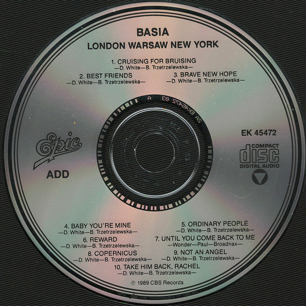 Basia : London Warsaw New York (CD, Album)