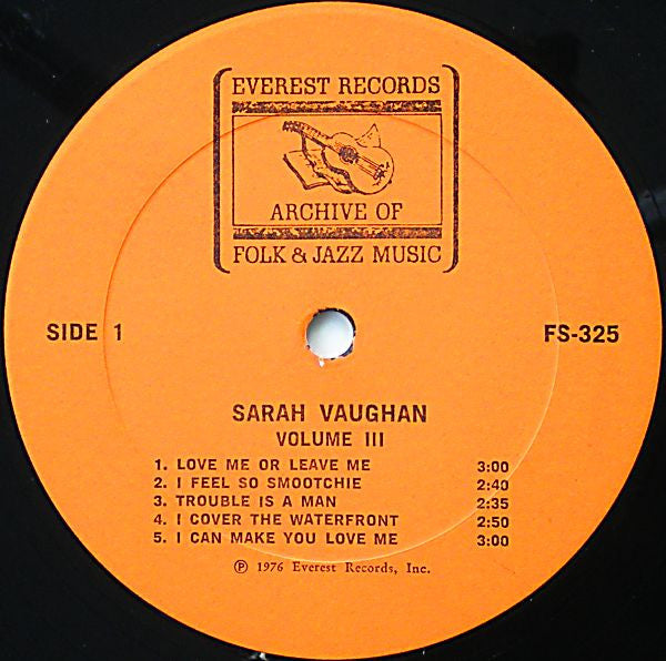 Sarah Vaughan : Volume III (LP, Comp)