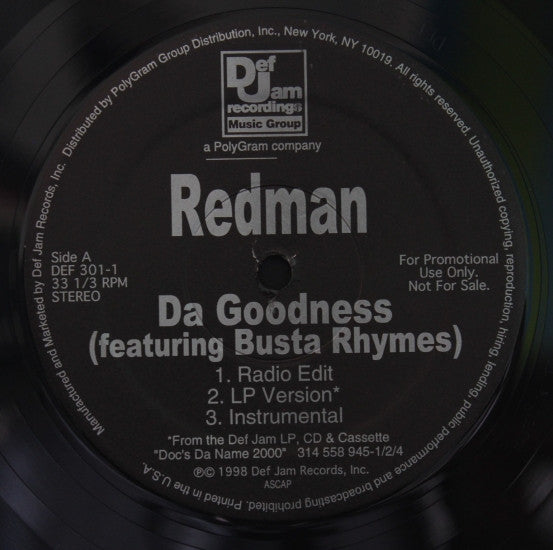Redman : Da Goodness (12", Promo)