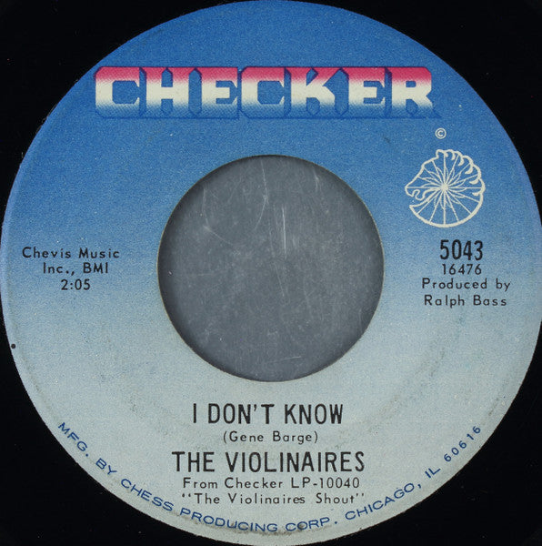 The Violinaires : I Don't Know (7")
