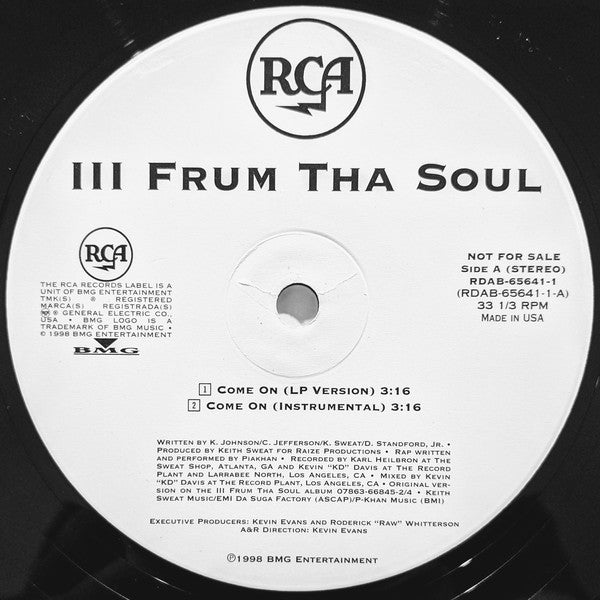 III Frum Tha Soul : Come On (12", Promo)