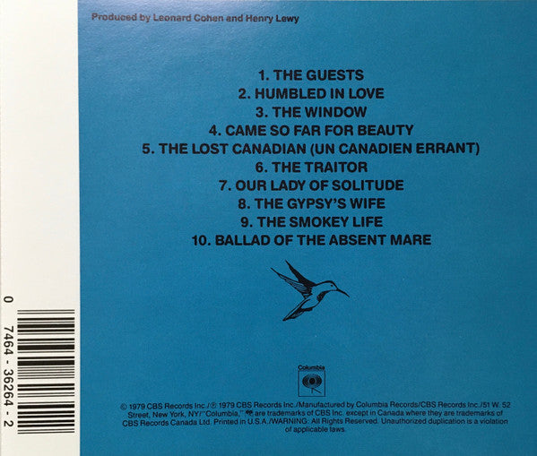 Leonard Cohen : Recent Songs (CD, Album, RE)