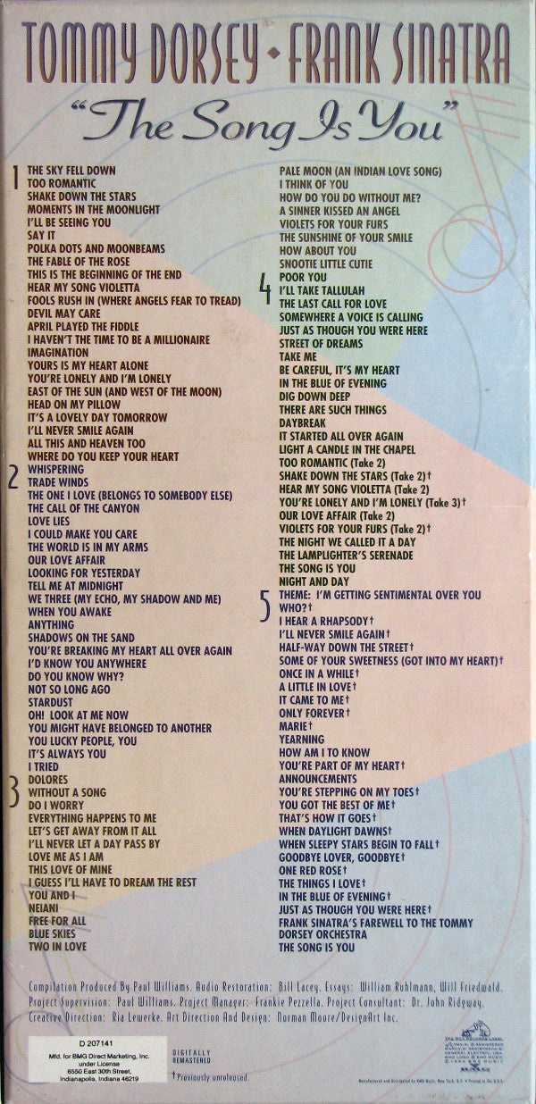 Tommy Dorsey ◆ Frank Sinatra : The Song Is You (5xCD, Comp, Club, RM + Box)