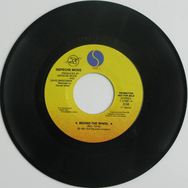 Depeche Mode : Behind The Wheel (7" Remix) (7", Promo, Styrene, All)