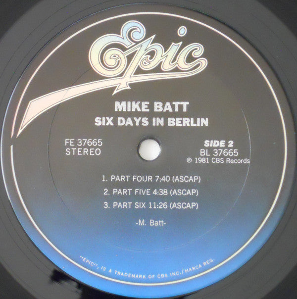 Mike Batt : Six Days In Berlin (LP, Album)