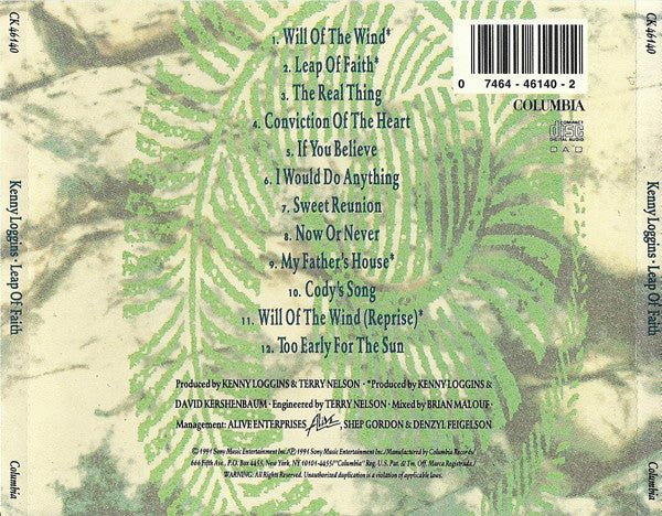 Kenny Loggins : Leap Of Faith (CD, Album)