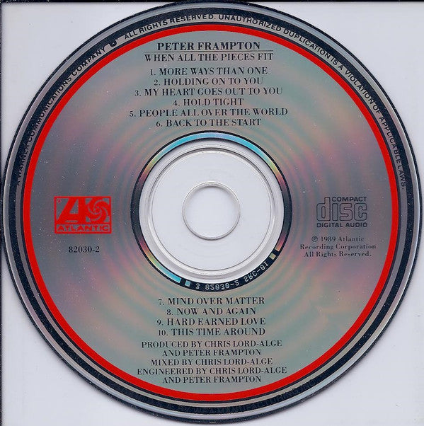 Peter Frampton : When All The Pieces Fit (CD, Album)