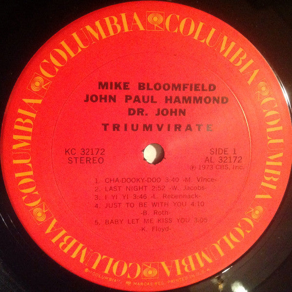 Mike Bloomfield / John Paul Hammond / Dr. John : Triumvirate (LP, Album, San)
