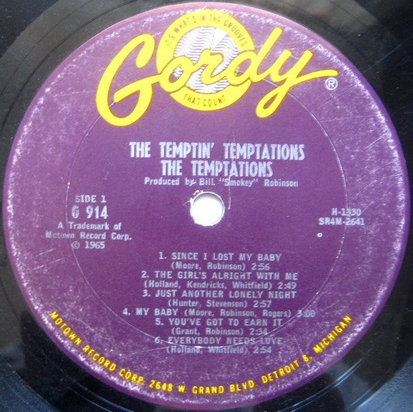 The Temptations : The Temptin' Temptations (LP, Album, Mono)