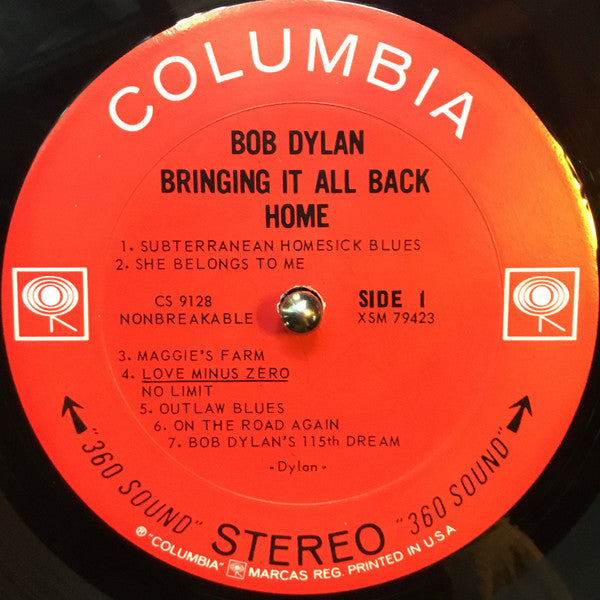 Bob Dylan : Bringing It All Back Home (LP, Album, San)