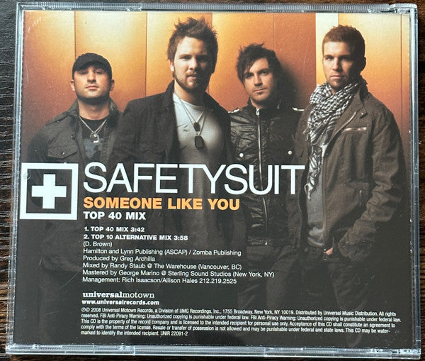 Safetysuit : Someone Like You (CD, Single, Promo)