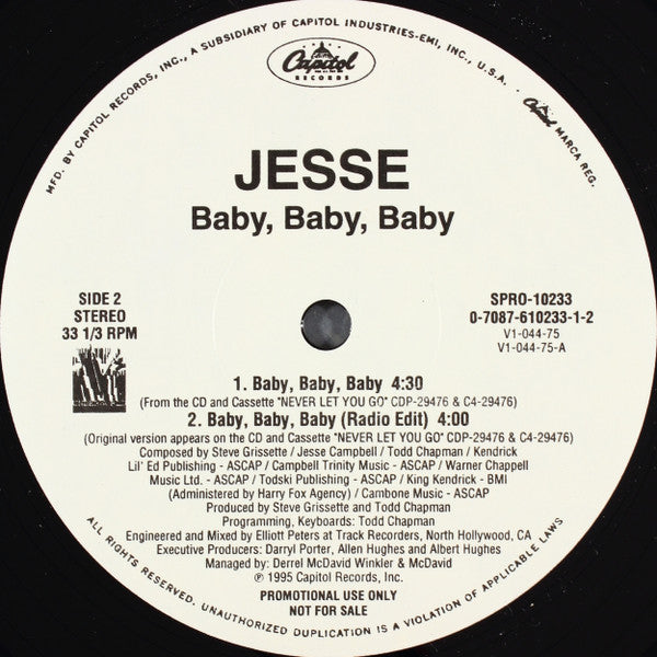 Jesse Campbell : Baby, Baby, Baby (12", Promo)