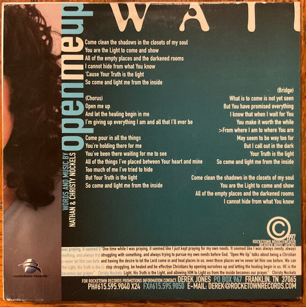 Watermark : Open Me Up (CD, Single, Promo)