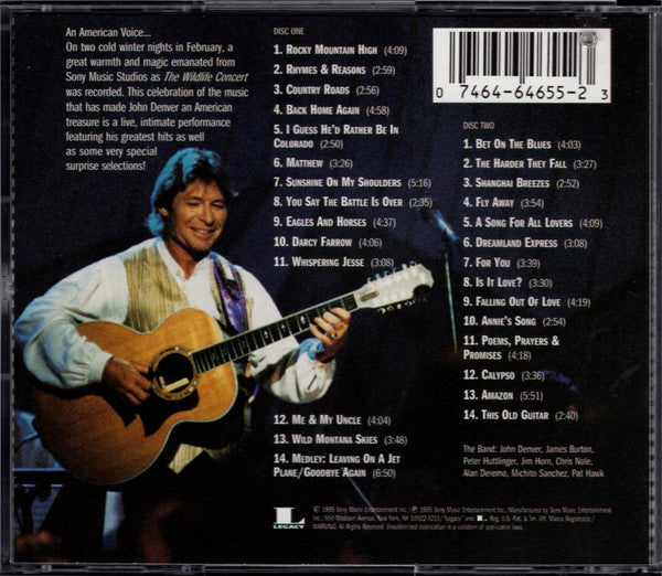 John Denver : The Wildlife Concert (2xCD, Album, RE)