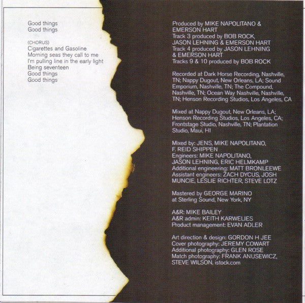 Emerson Hart : Cigarettes & Gasoline (CD, Album)