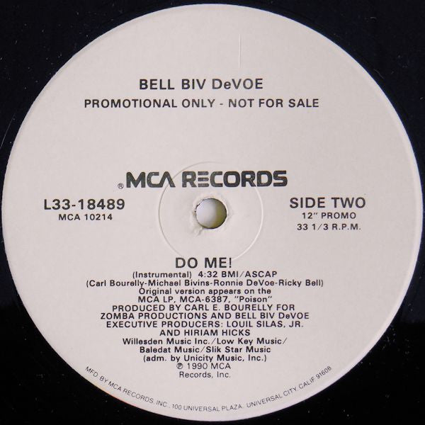 Bell Biv DeVoe : Do Me! (12", Single, Promo)