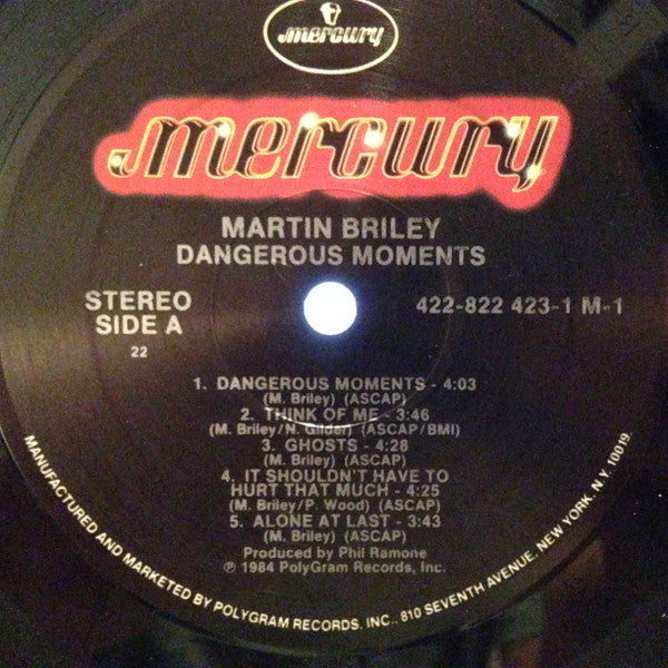 Martin Briley : Dangerous Moments (LP, Album)
