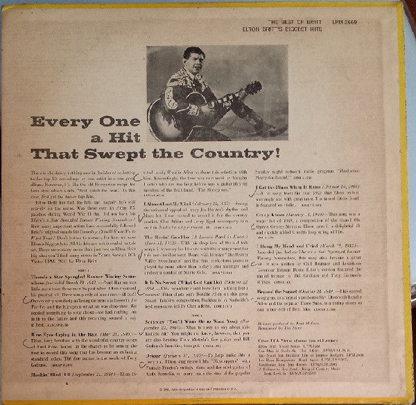 Elton Britt : The Best Of Britt (LP, Comp, Mono, RP)