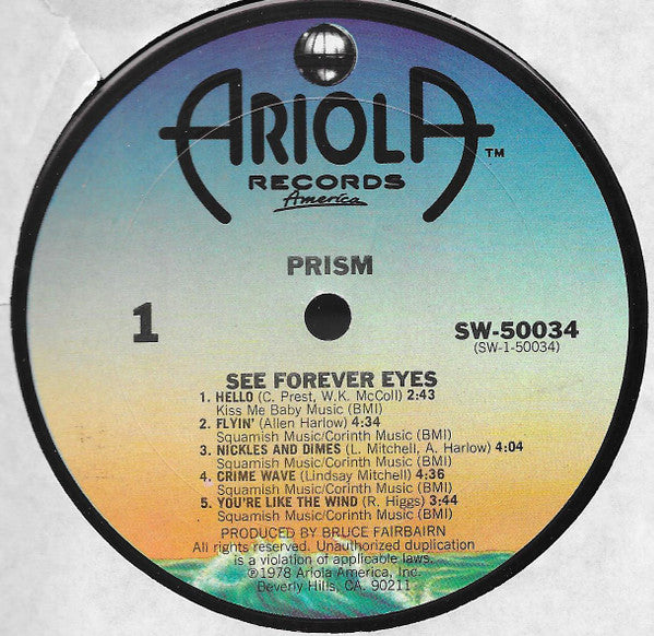 Prism (7) : See Forever Eyes (LP, Album, San)