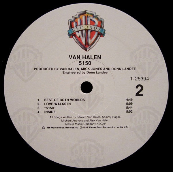 Van Halen : 5150 (LP, Album, All)