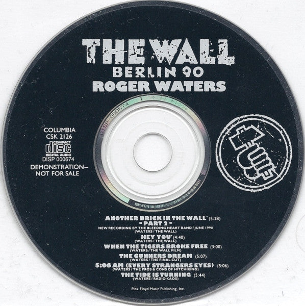 Roger Waters : The Wall Berlin '90 (CD, Comp, Promo)