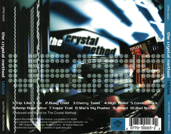 The Crystal Method : Vegas (CD, Album, Club, Uni)