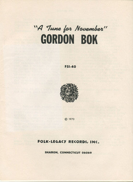 Gordon Bok : A Tune For November (LP, Album, RE)