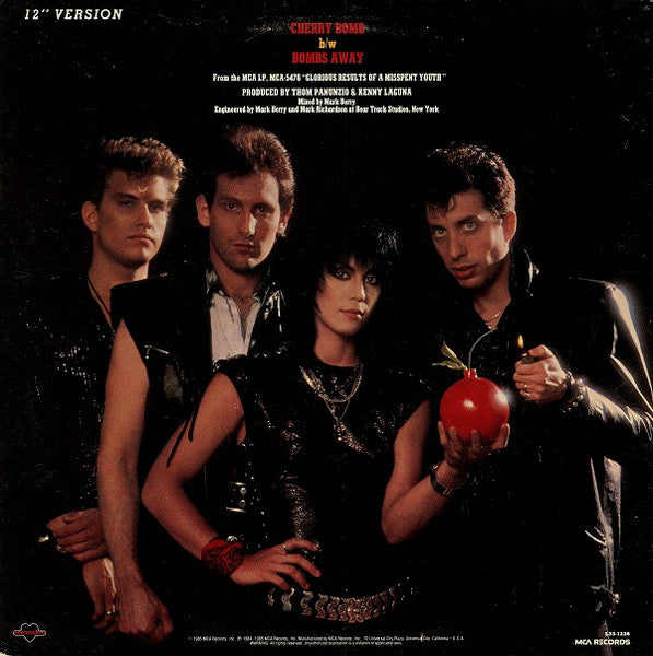 Joan Jett & The Blackhearts : Cherry Bomb (12" Version) (12", Single, Promo, Red)