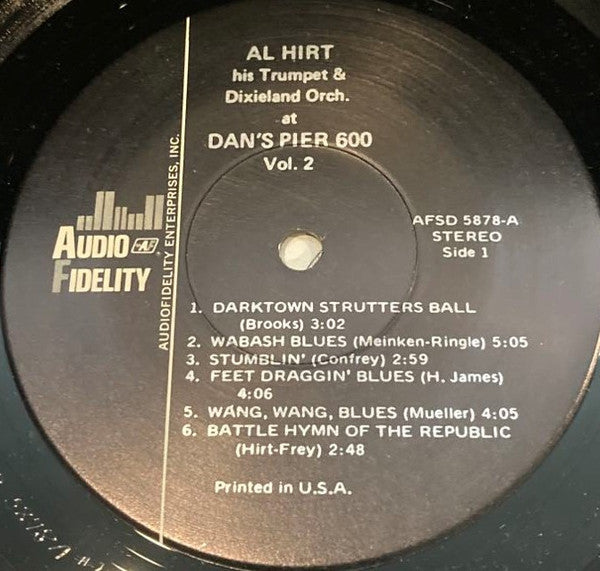 Al Hirt : Swingin' Dixie! (At Dan's Pier 600 In New Orleans) Vol. 2 (LP, Album)