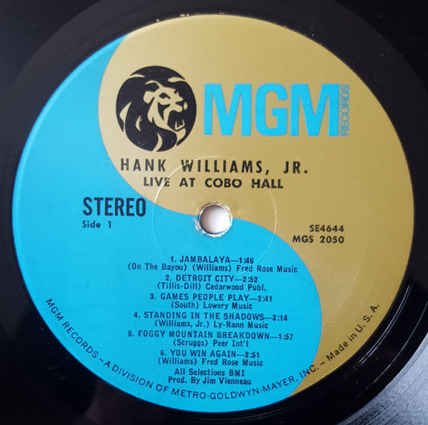 Hank Williams Jr. : Live At Cobo Hall Detroit (LP, Album)