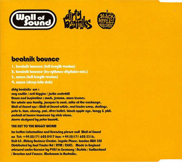 Dirty Beatniks : Beatnik Bounce (CD, Maxi)