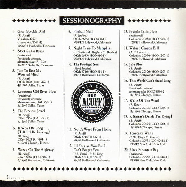 Roy Acuff : The Essential Roy Acuff (1936-1949) (CD, Comp, RE)