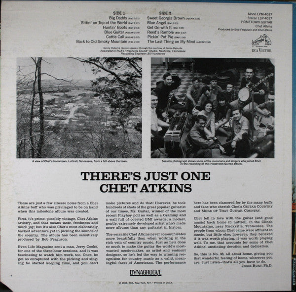 Chet Atkins : Hometown Guitar (LP, Album, RE)