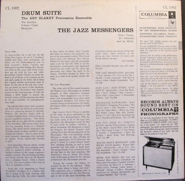 Art Blakey & The Jazz Messengers : Drum Suite (LP, Album, Mono)