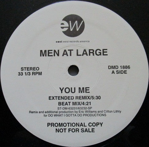 Men At Large : You Me (12", Promo)