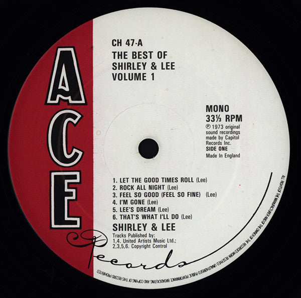Shirley And Lee : The Best Of Shirley & Lee (LP, Comp, Mono, Dar)