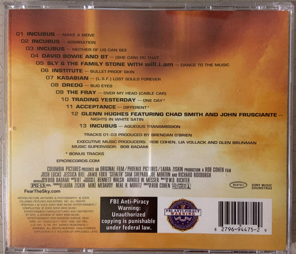 Various : Stealth (Music From The Motion Picture) (CD, Album, Comp)