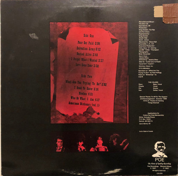 The Colors (2) : Malos Colores (LP, Album)
