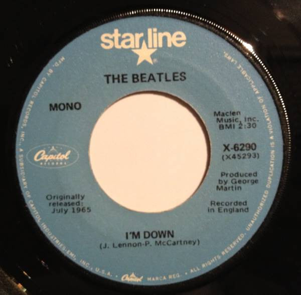 The Beatles : Help! / I'm Down (7", Single, RE)
