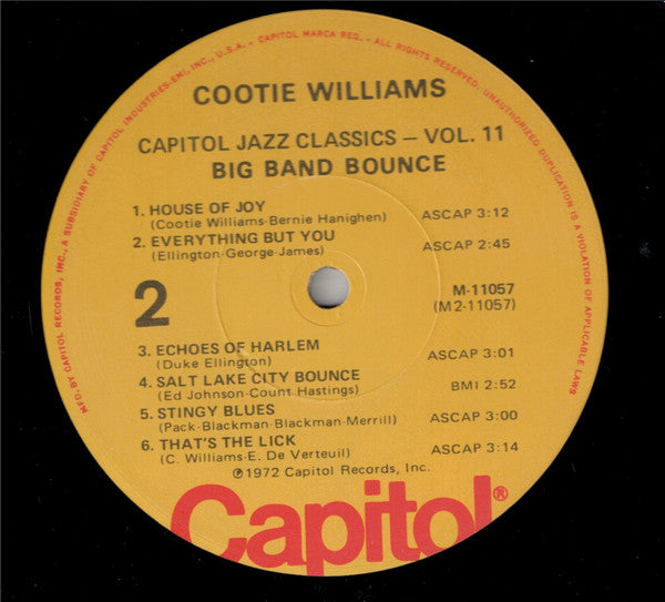 Benny Carter & Cootie Williams : Big Band Bounce (LP, Comp)