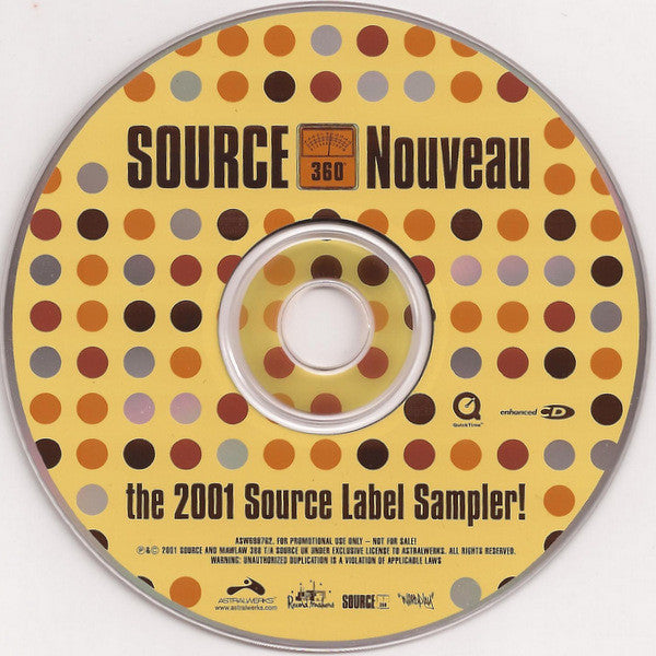 Various : Source Nouveau (The 2001 Source Label Sampler!) (CD, Enh, Promo, Smplr)