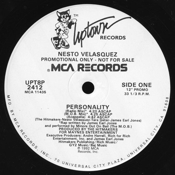 Nesto Velasquez : Personality (12", Promo)