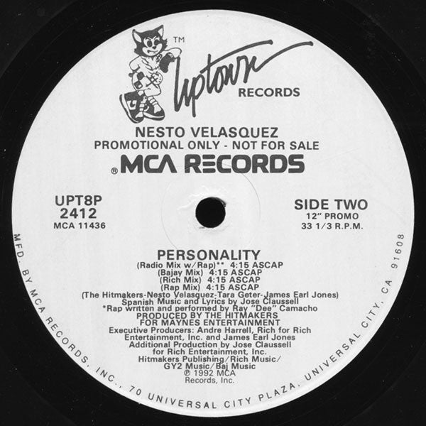 Nesto Velasquez : Personality (12", Promo)