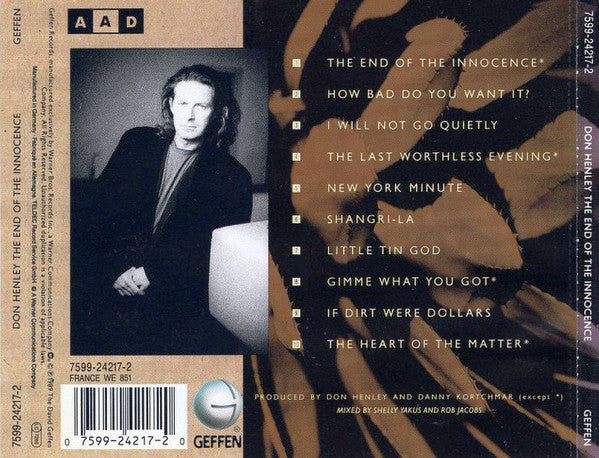 Don Henley : The End Of The Innocence (CD, Album, RSA)