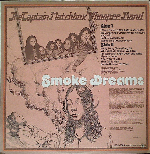 Captain Matchbox Whoopee Band : Smoke Dreams (LP, Album, Quad, Blu)
