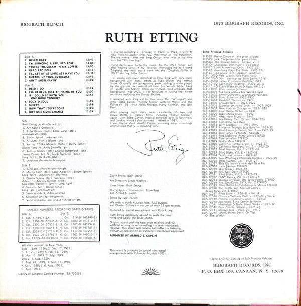 Ruth Etting : Hello Baby (LP, Comp)